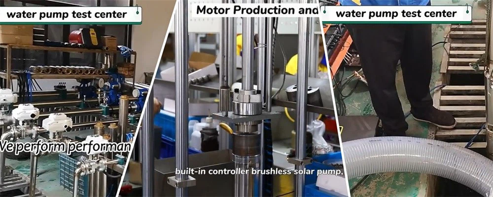 water pump test and motor production water pump test and motor production